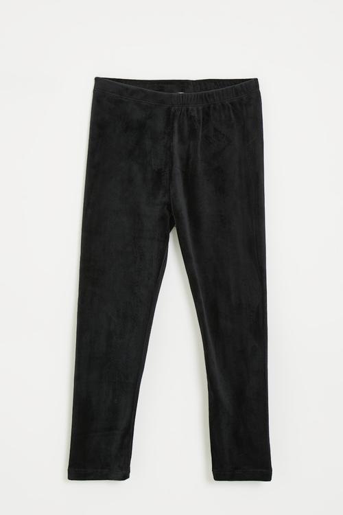 Velour leggings - black