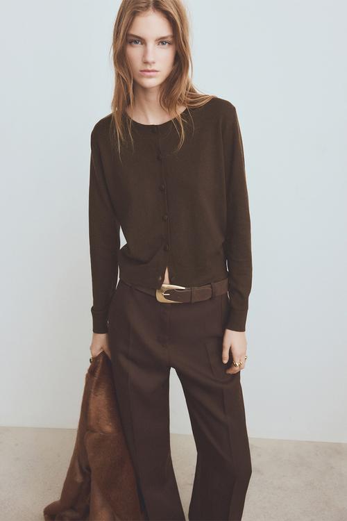 Cardigan regalo - dark brown
