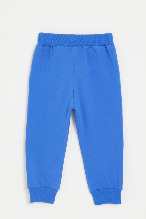 Sweatpants with placement graphic - blue