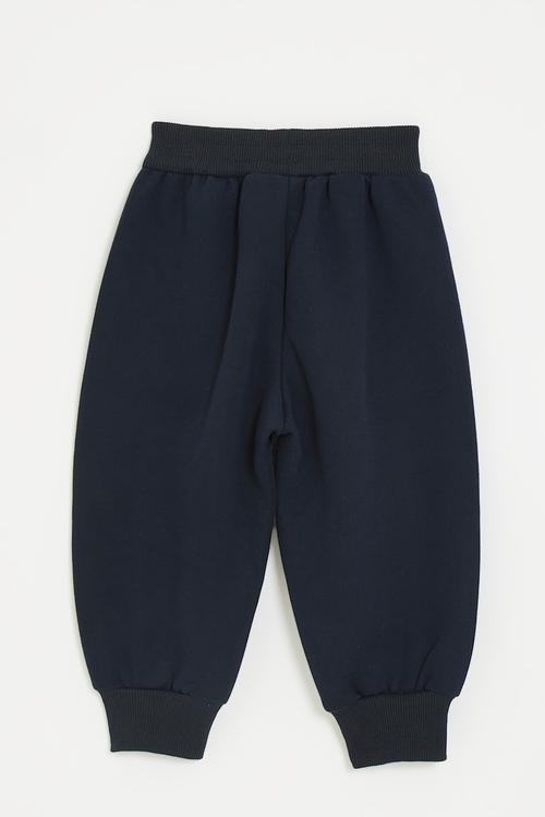 Bear embroidered sweatpants - navy