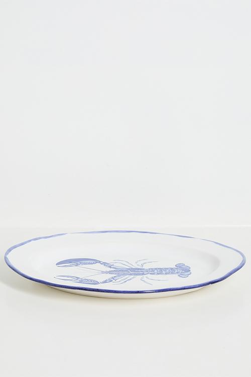 Lobster serving platter - Blue & White