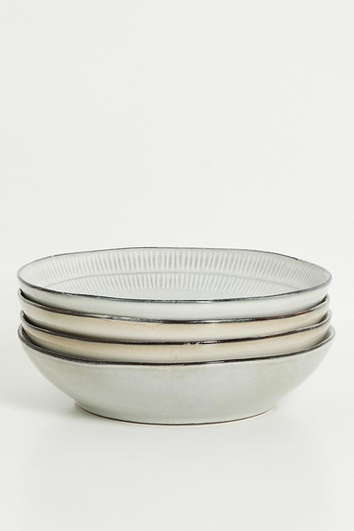 Shift reactive pasta bowl set of 4 - Grey