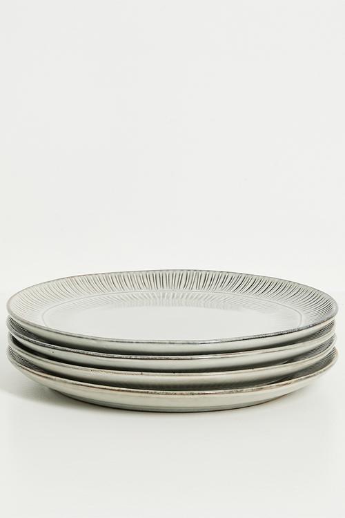 Shift reactive dinner plate set of 4 - Grey