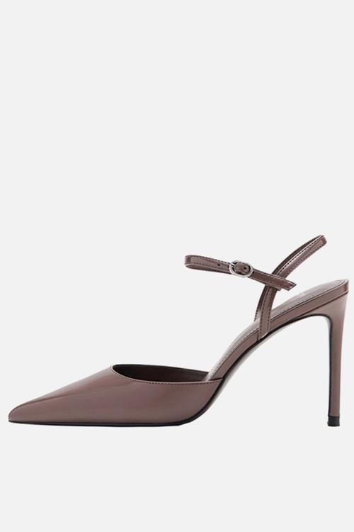 Glitty ankle strap - light brown