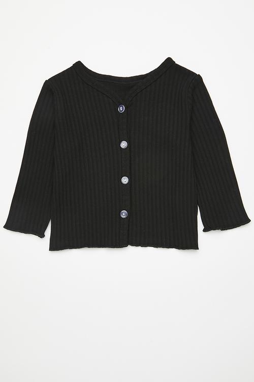 Cardigan-style top - black