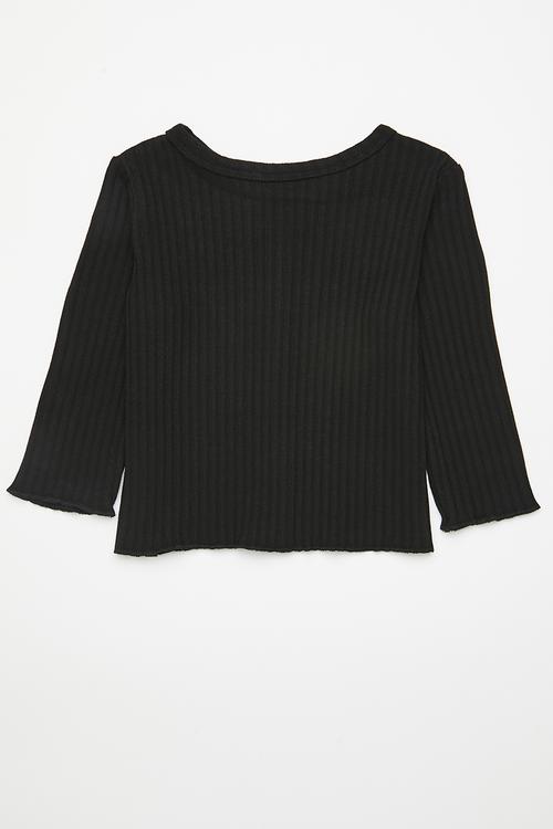 Cardigan-style top - black