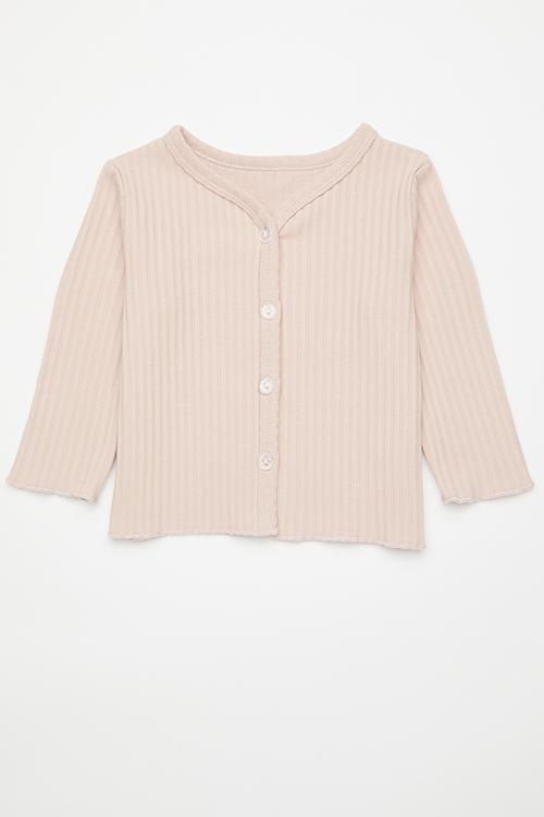 Cardigan-style top - pastel pink