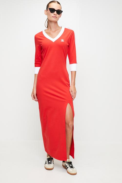 V-Neck Dress W S26 - Better Scarlet