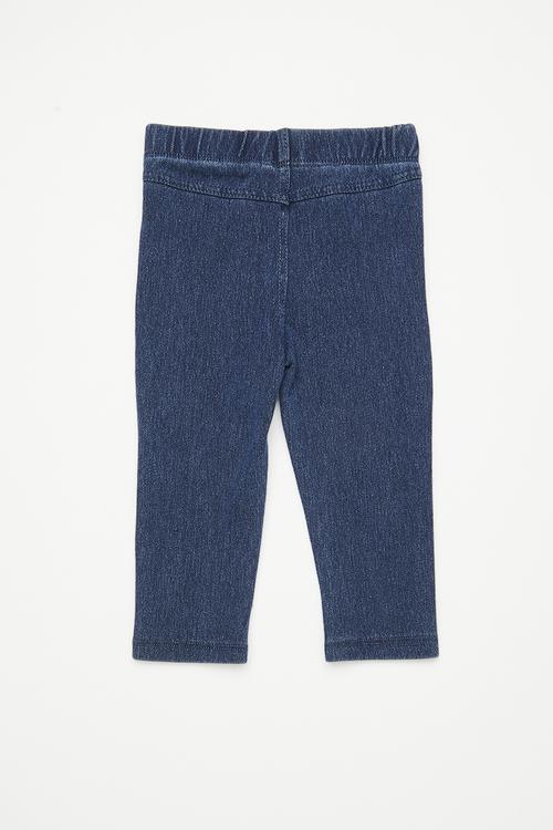 Skinny jeans with mock pockets - dark blue