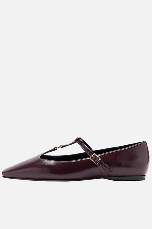 Loto mary jane pump - dark red