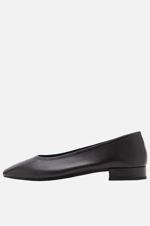 Luna leather pump - dark brown