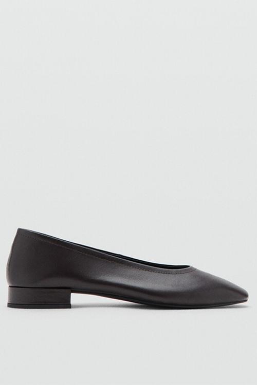 Luna leather pump - dark brown