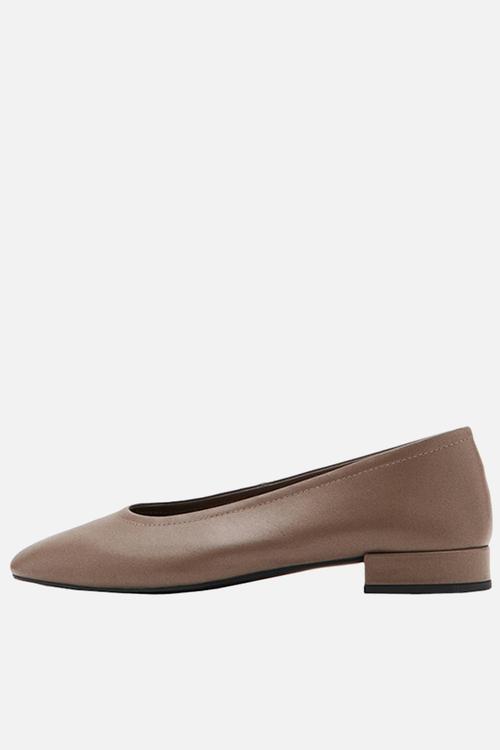 Luna leather pump - light brown
