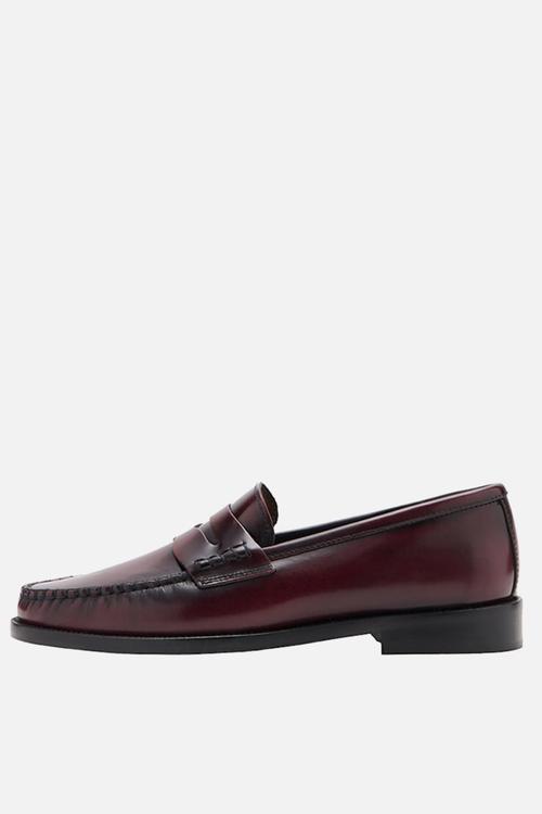 Luisa leather loafer - dark red