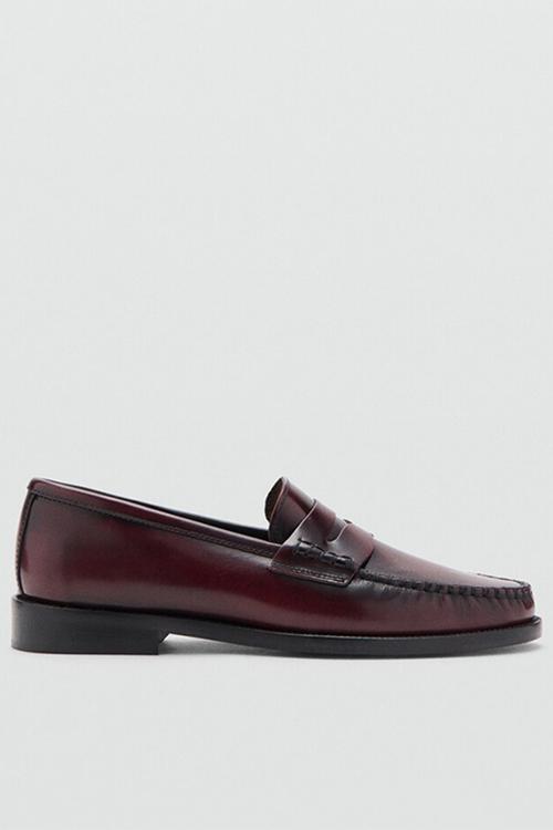 Luisa leather loafer - dark red