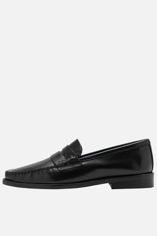 Luisa leather loafer - black