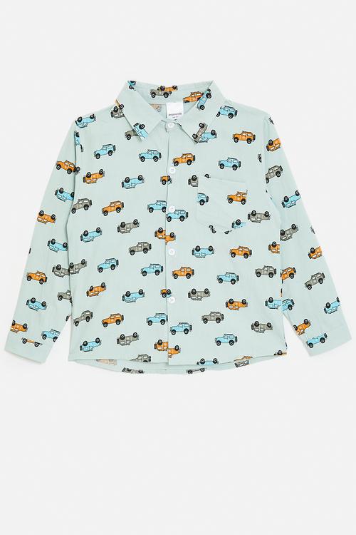 Off-roader aop shirt - calm green