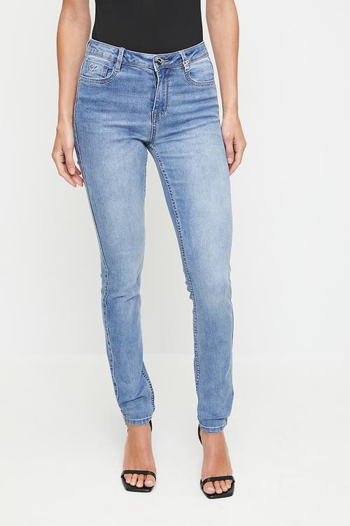 Camila Mid Waist Skinny With Sb Back Profile - Medium Vintage