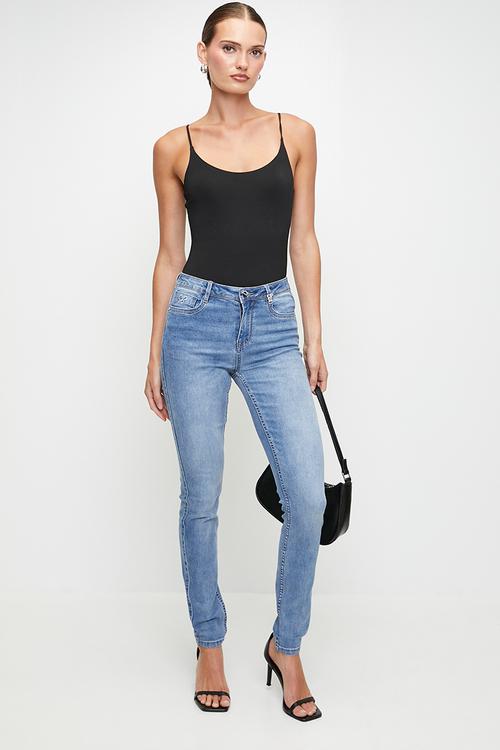 Camila Mid Waist Skinny With Sb Back Profile - Medium Vintage