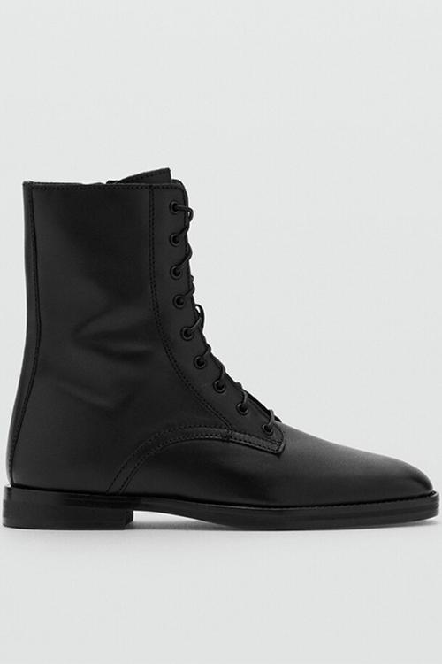 Lola lace up boot - black