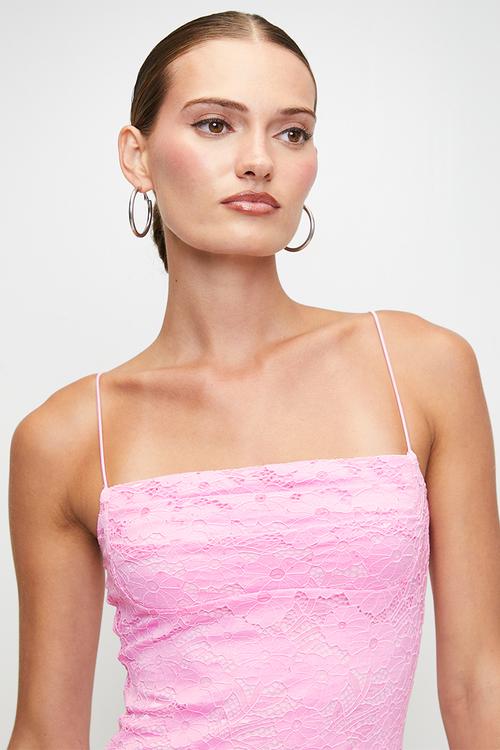 Date Night Mini Dress With Ruching And An Underbust Cutline - Pink