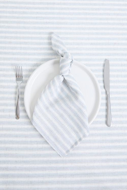 Stripe Loft Linen Napkins - Charcoal