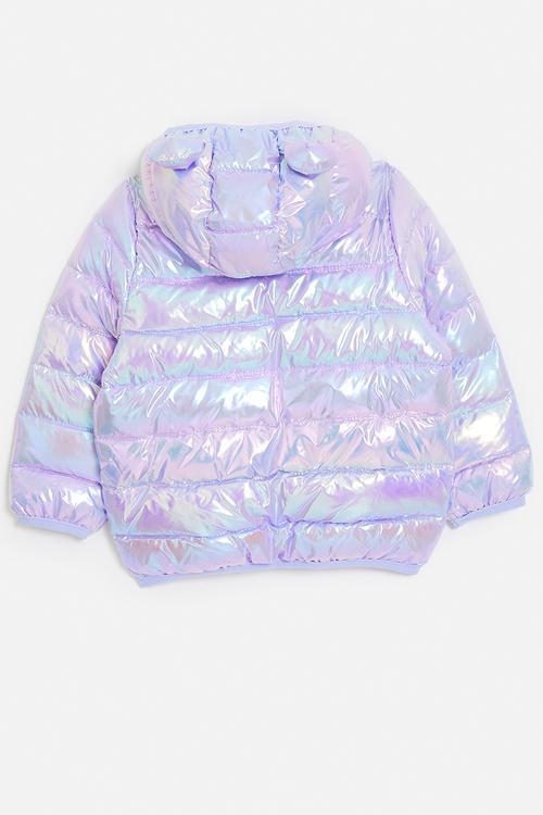 Puffer with bear ears - purple shimmer