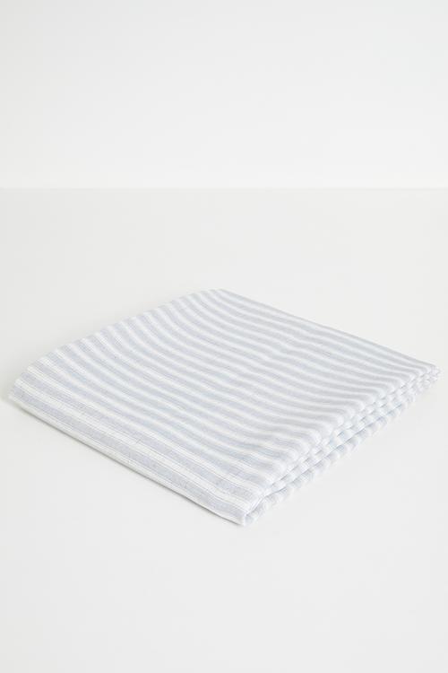 Stripe Loft Linen Tablecloth  - Charcoal