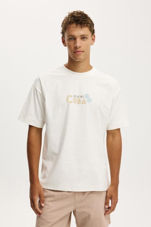 Box Fit Graphic T-shirt - Vintage White/Cuba