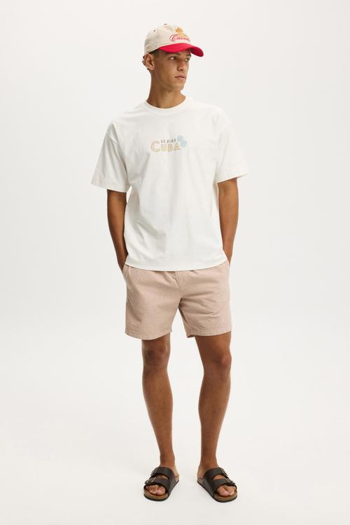 Box Fit Graphic T-shirt - Vintage White/Cuba