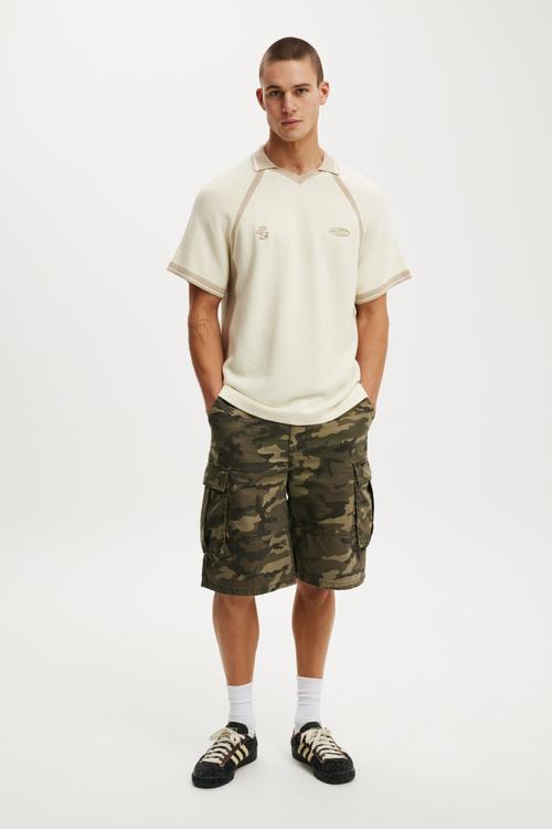Knitted Sports Polo - Off White