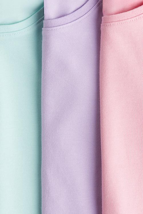 3-Pack long-sleeved tops - pink/light purple/mint green