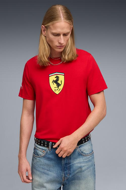 Ferrari Colored Shield Tee - Rosso Corsa