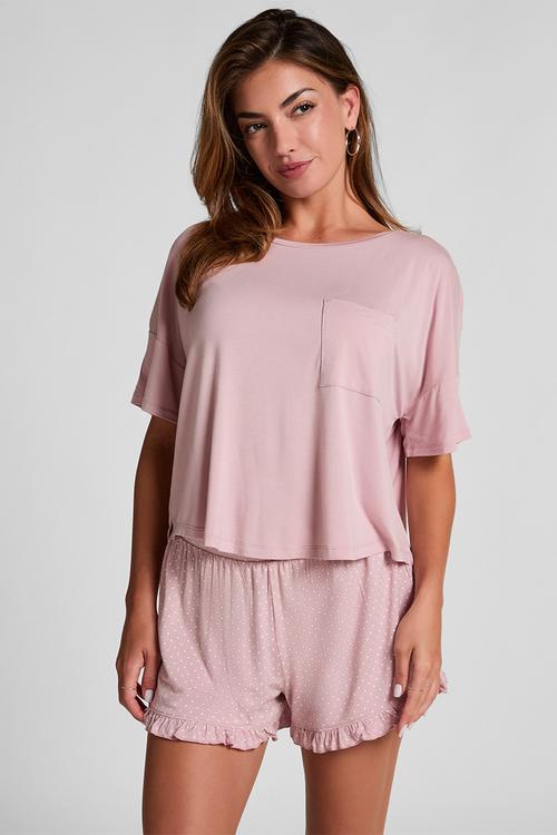 Pj short jersey loosefit dot - pink