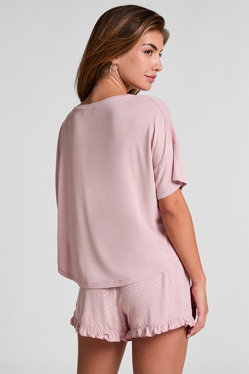 Pj short jersey loosefit dot - pink