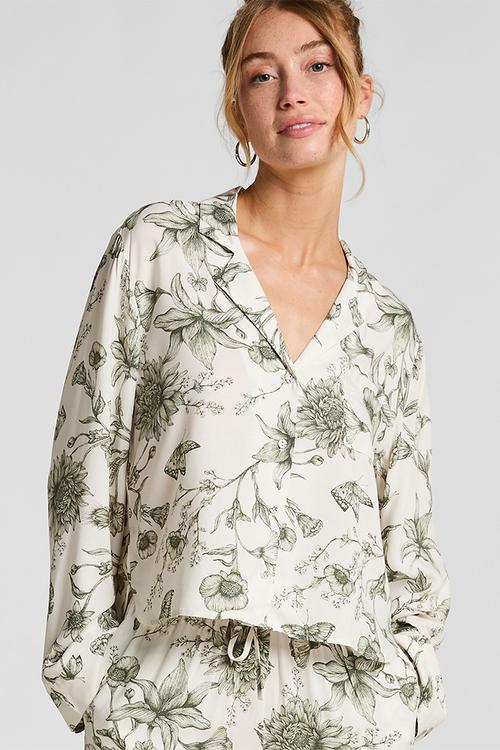 Jacket ls viscose storylover - white
