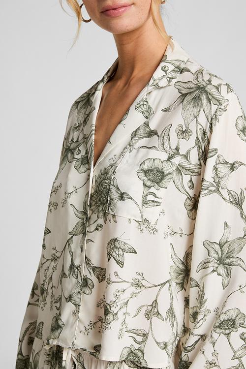 Jacket ls viscose storylover - white
