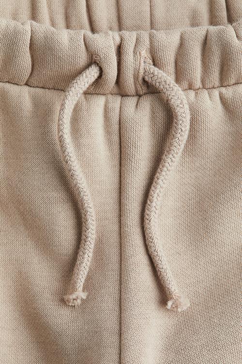 Brushed-inside cargo joggers - beige