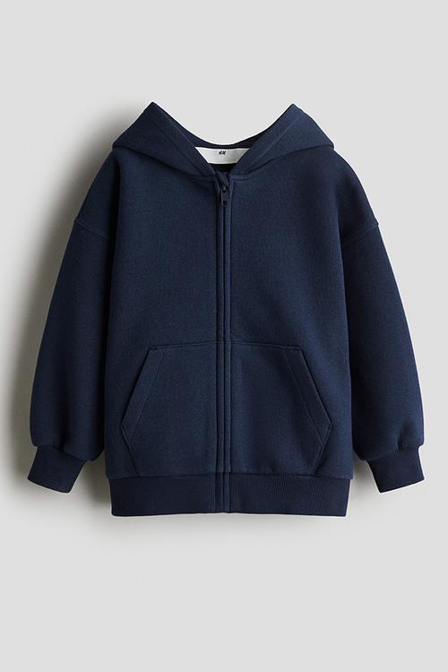 Oversized zip-through hoodie - dark blue