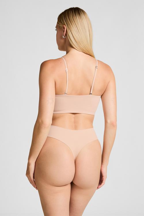 Smooth bandeau bralette - rugby tan