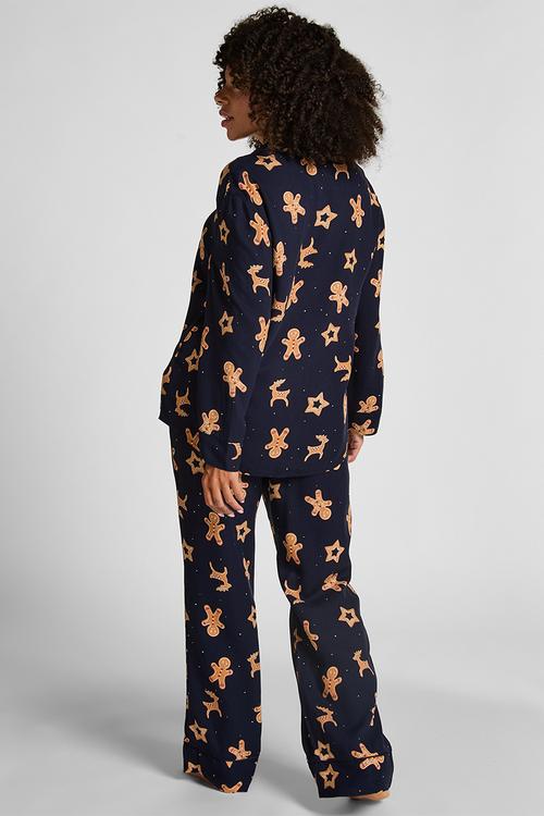 Pj ls vis twill ginger - blue