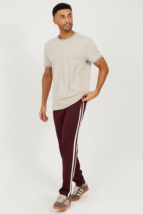 Wide Leg Joggers - Burgundy