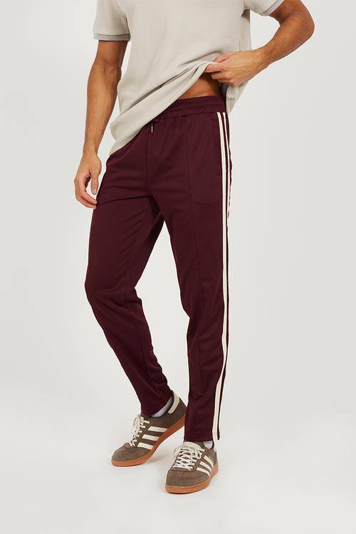 Wide Leg Joggers - Burgundy