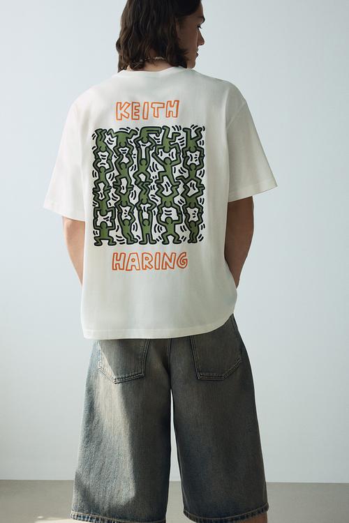 Loose fit t-shirt - white keith haring