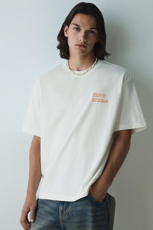 Loose fit t-shirt - white keith haring