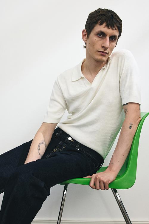 Slim fit polo shirt - white
