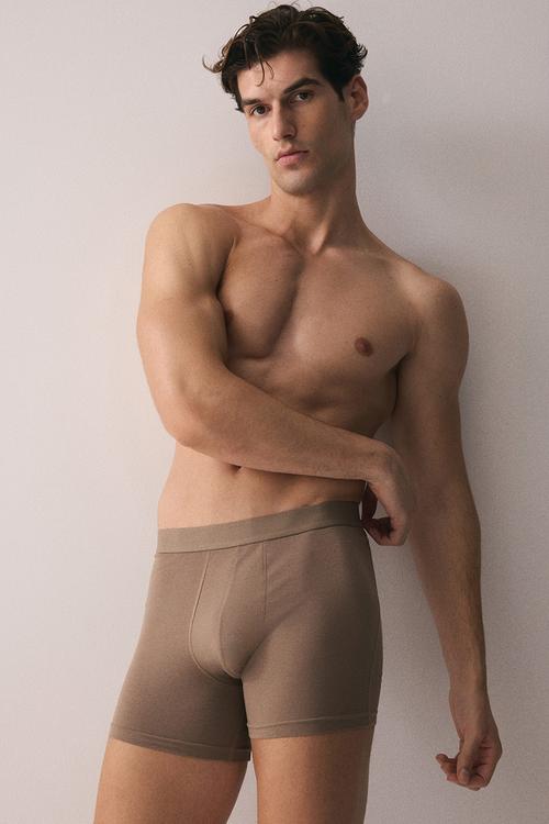 3-Pack mid trunks with lycra® - green/beige/brown