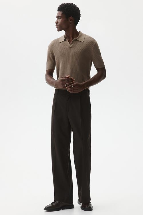 Slim fit polo shirt - dark beige