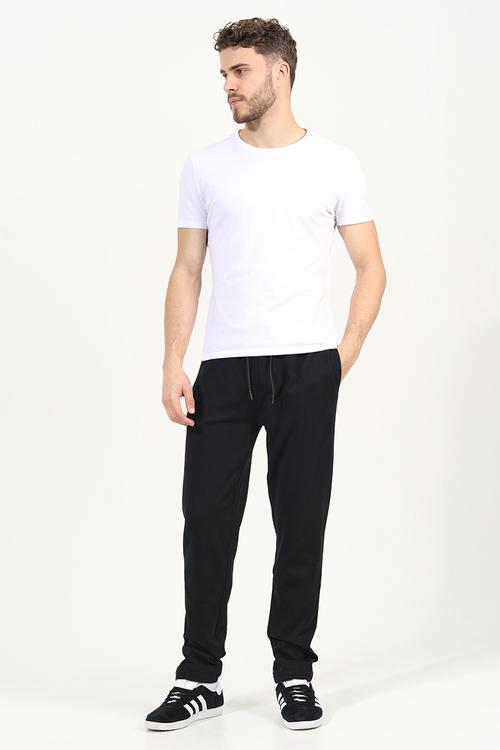 Straight Leg Joggers  - Jet Black