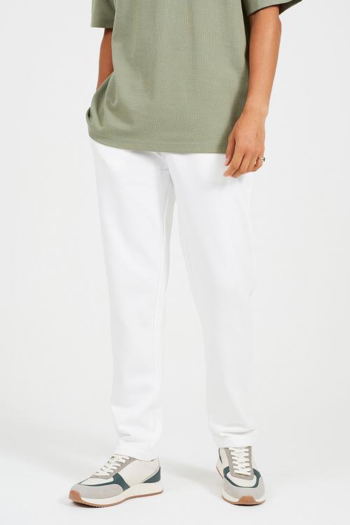 Straight Leg Joggers- White